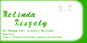 melinda kiszely business card